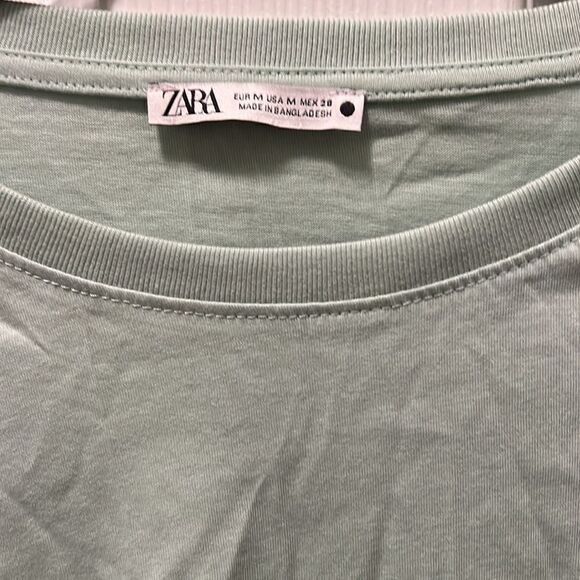 Cute Zara Top - Excellent Condition - Size Medium Top - Sea Foam Green - Picture 2 of 3